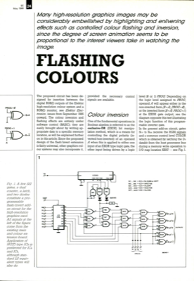 Flashing colours