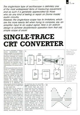 Single-trace CRT converter