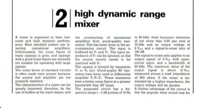 High dynamic range mixer