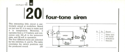 Four-tone siren