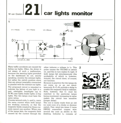 car lights monitor