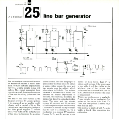Line bar generator