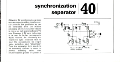 Synchronization separator