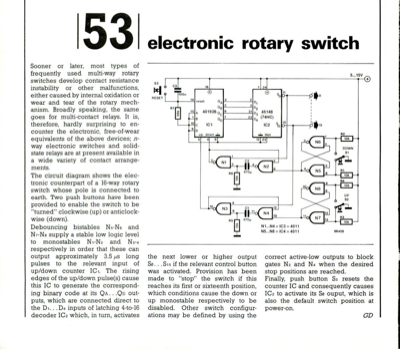 Electronic rotary switch