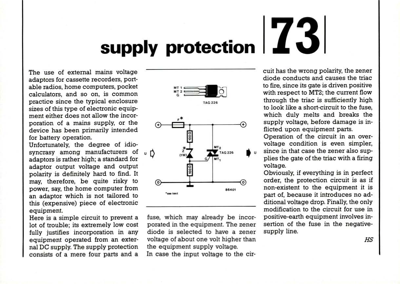Supply protection
