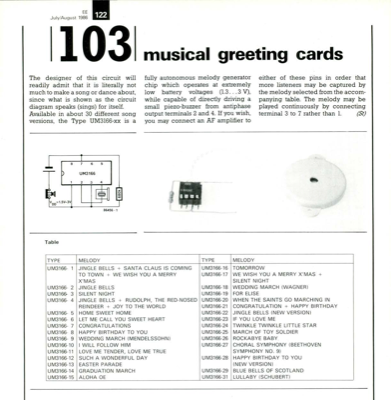 musical greeting cards
