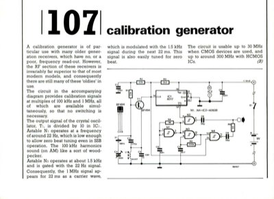 Calibration generator
