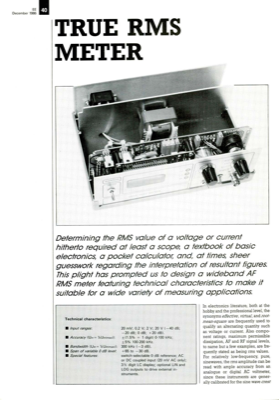 True-RMS meter