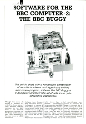 Software For The Bbc Computer-2: The Bbc Buggy