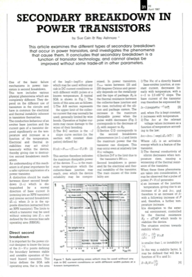 Secondary Breakdown In Power Transistors