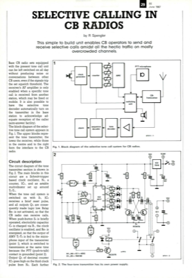 Selective Calling In Cb Radios