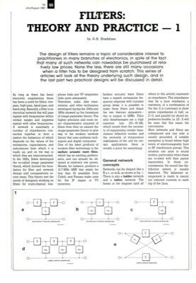 Filters: Theory And Practice 1