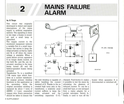 Mains Failure Alarm