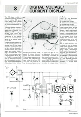 Digital Voltage/ Current Display