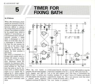 Timer For Fixing Bath