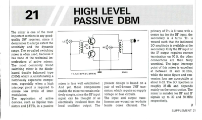High Level Passive Dbm