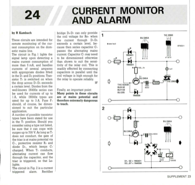 Current Monitor And Alarm