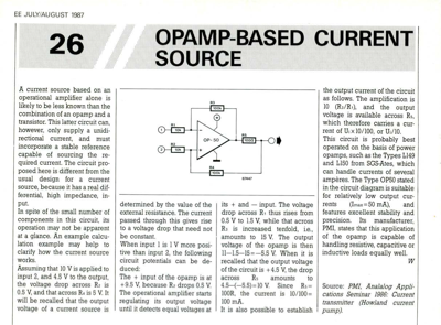 Opamp-Based Current Source