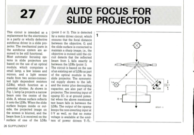 Auto Focus For Slide Projector