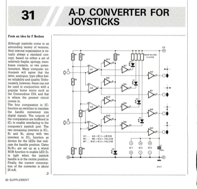 A-D Converter For Joysticks