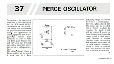 Pierce Oscillator