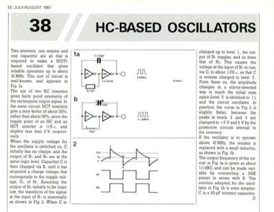 Hc-Based Oscillators