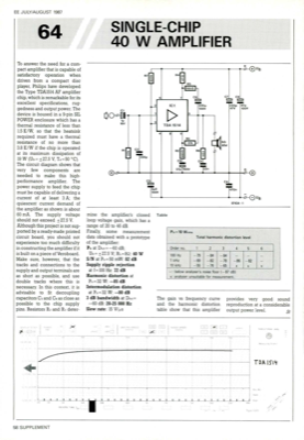 Single-Chip 40 W Amplifier