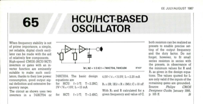 Hcu/Hct-Based Oscillator