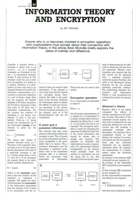 Information Theory And Encryption