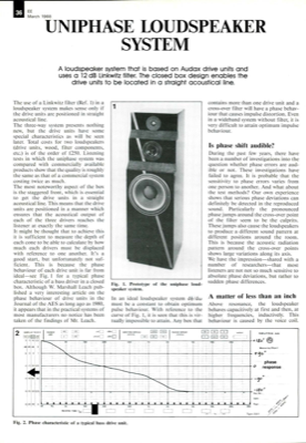 Uniphase Loudspeaker System