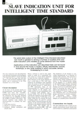 Slave Indication Unit For Intelligent Time Standard