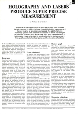 Holography And Lasers Produce Super Precise Measurement