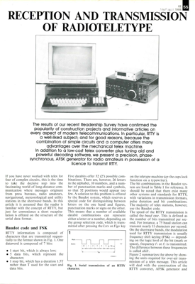 Reception And Transmission Of Radioteletype
