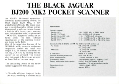 The Black Jaguar Bj200 Mk2 Pocket Scanner