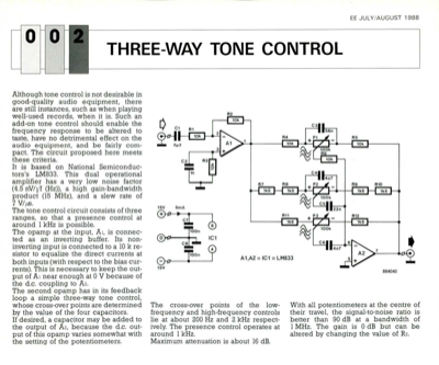 Three-Way Tone Control