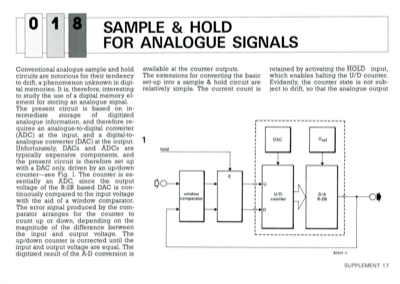 Sample & Hold For Analogue Signals