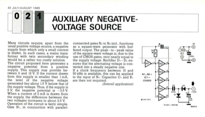 Auxiliary Negative Voltage Source