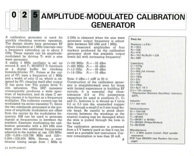 Amplitude-Modulated Calibration Generator