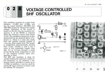 Voltage-Controlled Shf Oscillator