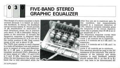 Five-Band Stereo Graphic Equalizer
