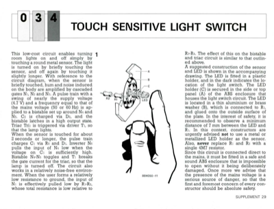 Touch Sensitive Light Switch