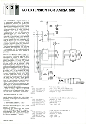 I/O Extension For Amiga 500