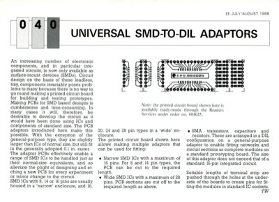 Universal Smd:To-Dil Adaptors