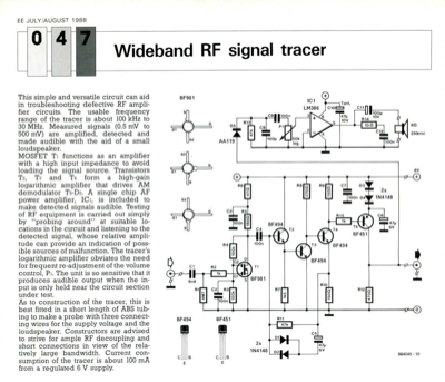 Wideband Rf Signal Tracer