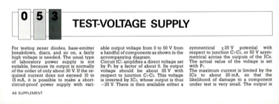 Test-Voltage Supply