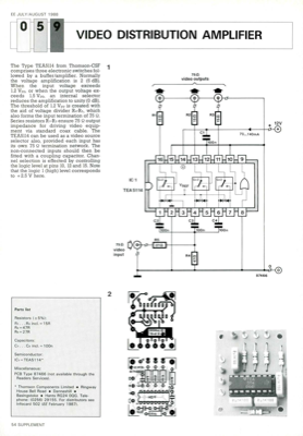 Video Distribution Amplifier