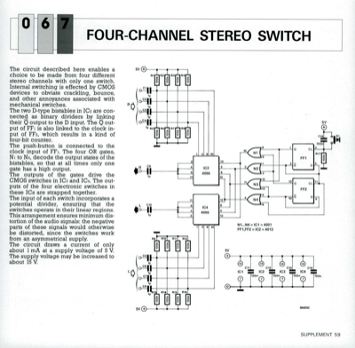 Four-Channel Stereo Switch
