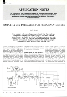 Simple 1.2 Ghz Prescaler For Frequency Meters