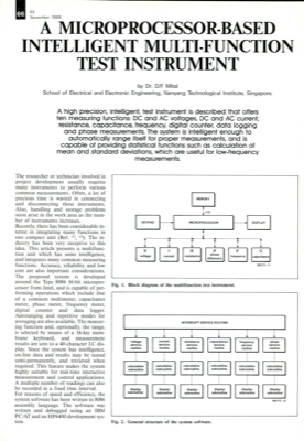 A Microprocessor-Based Intelligent Multi-Function Test Instrument