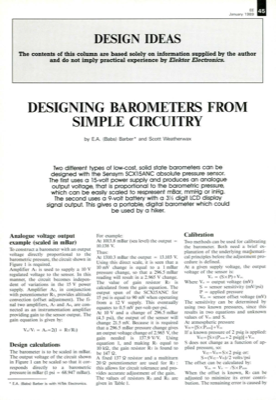 Designing Barometers From Simple Circuitry